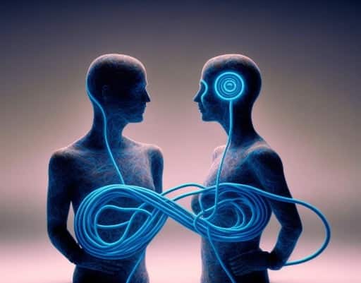 spiritual energy cord connecting