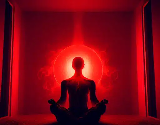 red light for meditation room