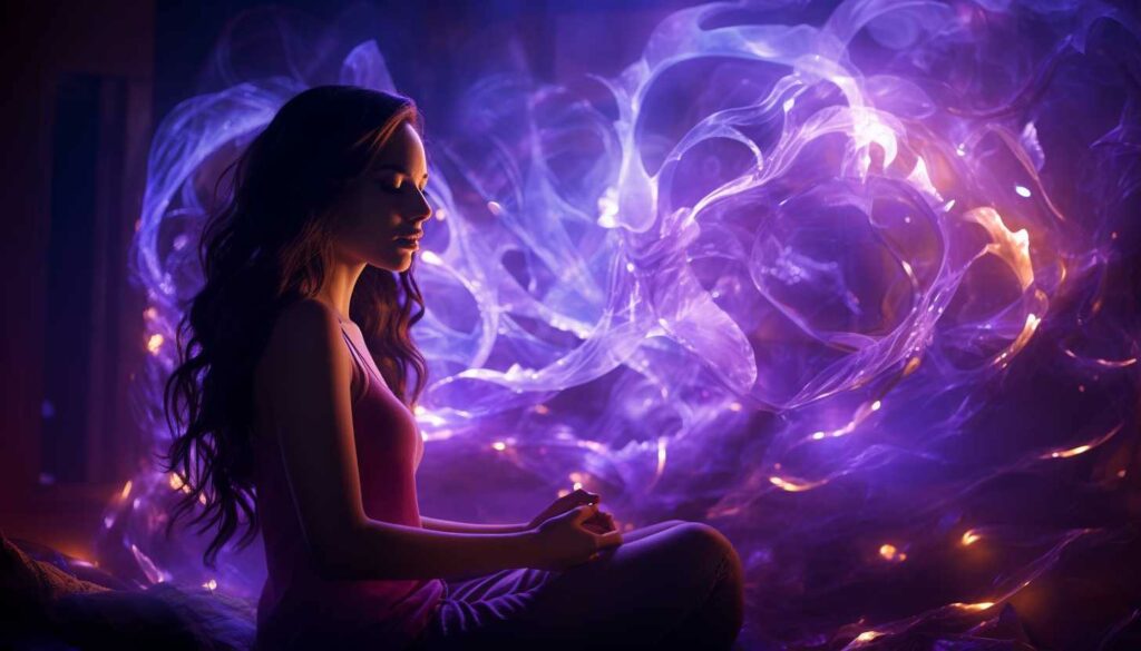 Love and Growth in Life with a Purple Aura